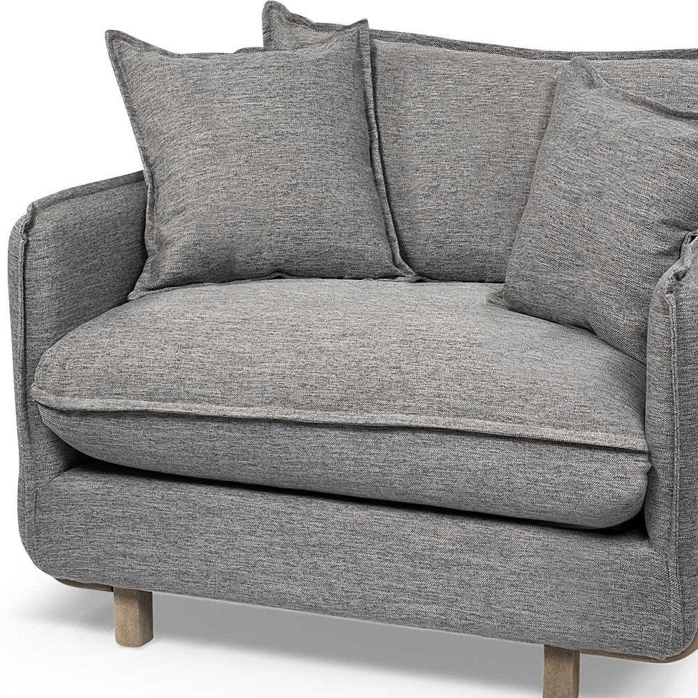 42" Gray Linen Arm Chair HomeRoots