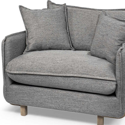 42" Gray Linen Arm Chair HomeRoots
