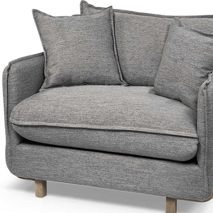 42" Gray Linen Arm Chair HomeRoots