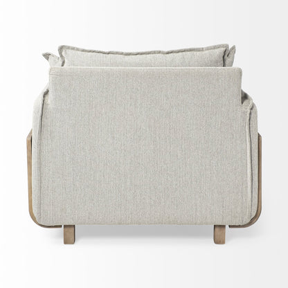 42" Gray and Brown Fabric Club Chair HomeRoots