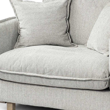 42" Gray and Brown Fabric Club Chair HomeRoots