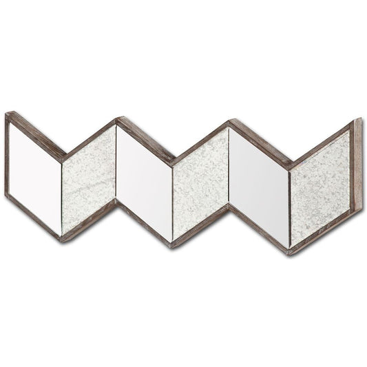 12" Natural Novelty Wood Framed Accent Mirror HomeRoots