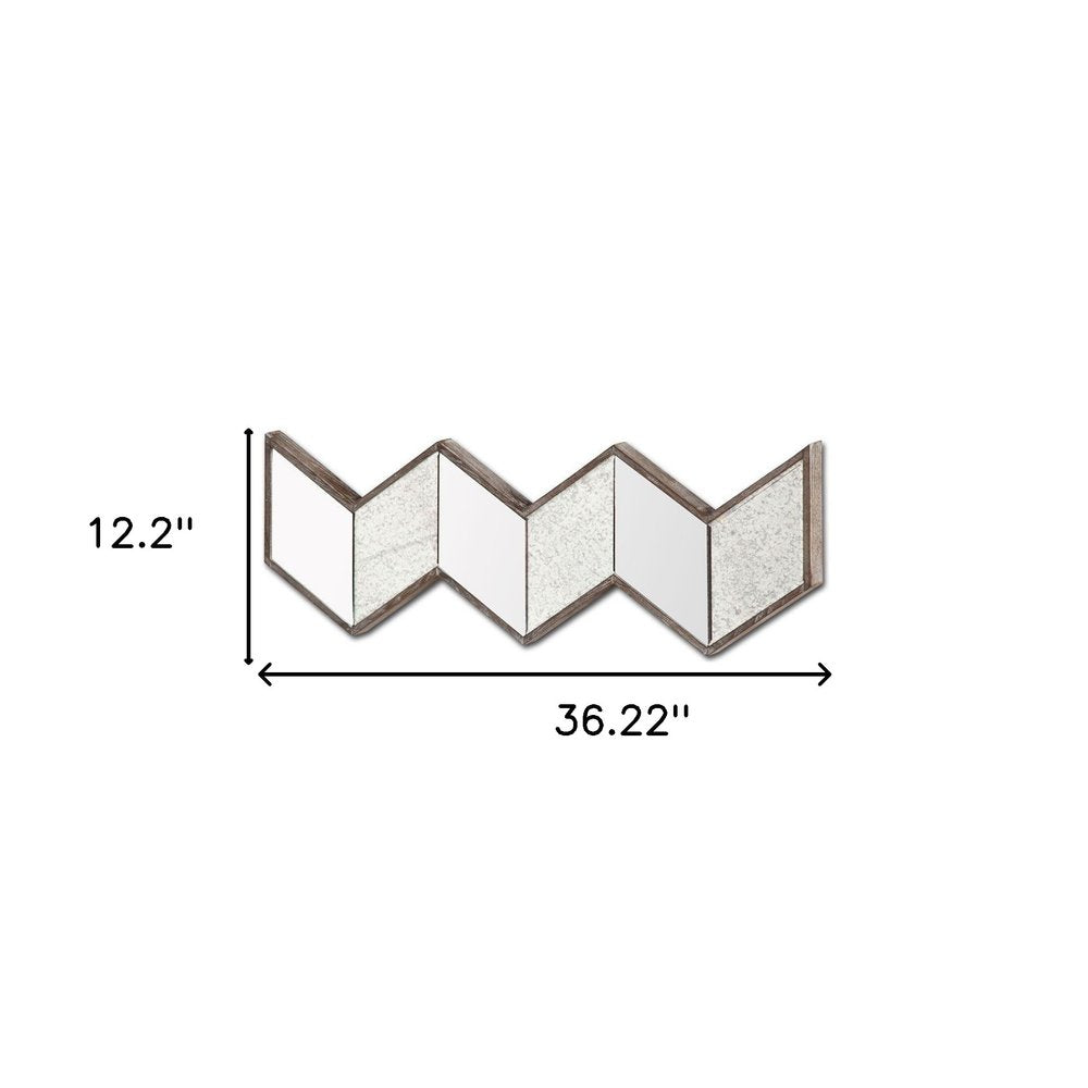 12" Natural Novelty Wood Framed Accent Mirror HomeRoots