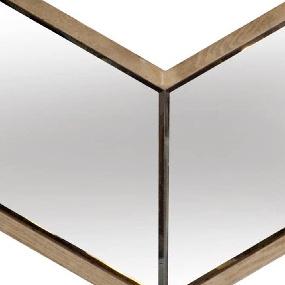 23" Natural Novelty Wood Framed Accent Mirror HomeRoots