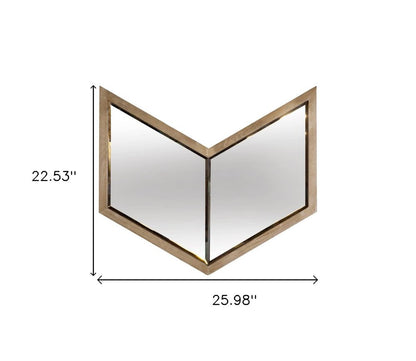23" Natural Novelty Wood Framed Accent Mirror HomeRoots
