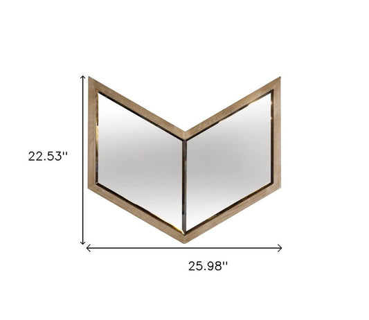 23" Natural Novelty Wood Framed Accent Mirror HomeRoots