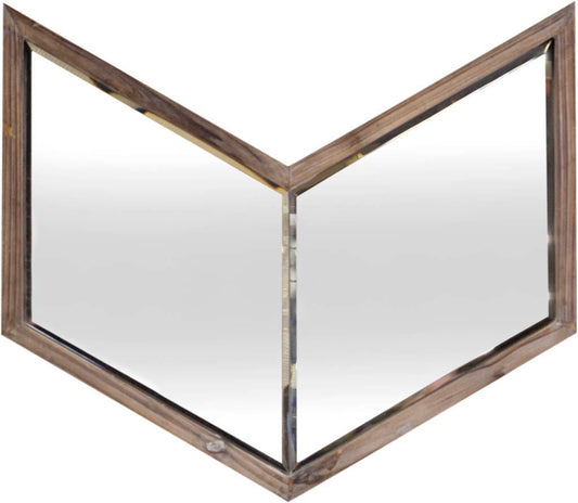 23" Brown Novelty Framed Accent Mirror HomeRoots