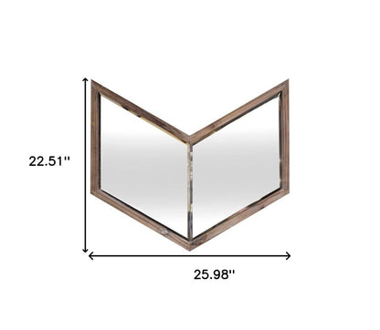23" Brown Novelty Framed Accent Mirror HomeRoots