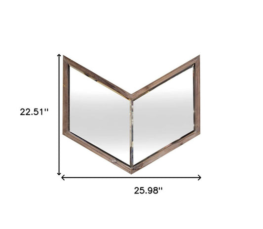 23" Brown Novelty Framed Accent Mirror HomeRoots