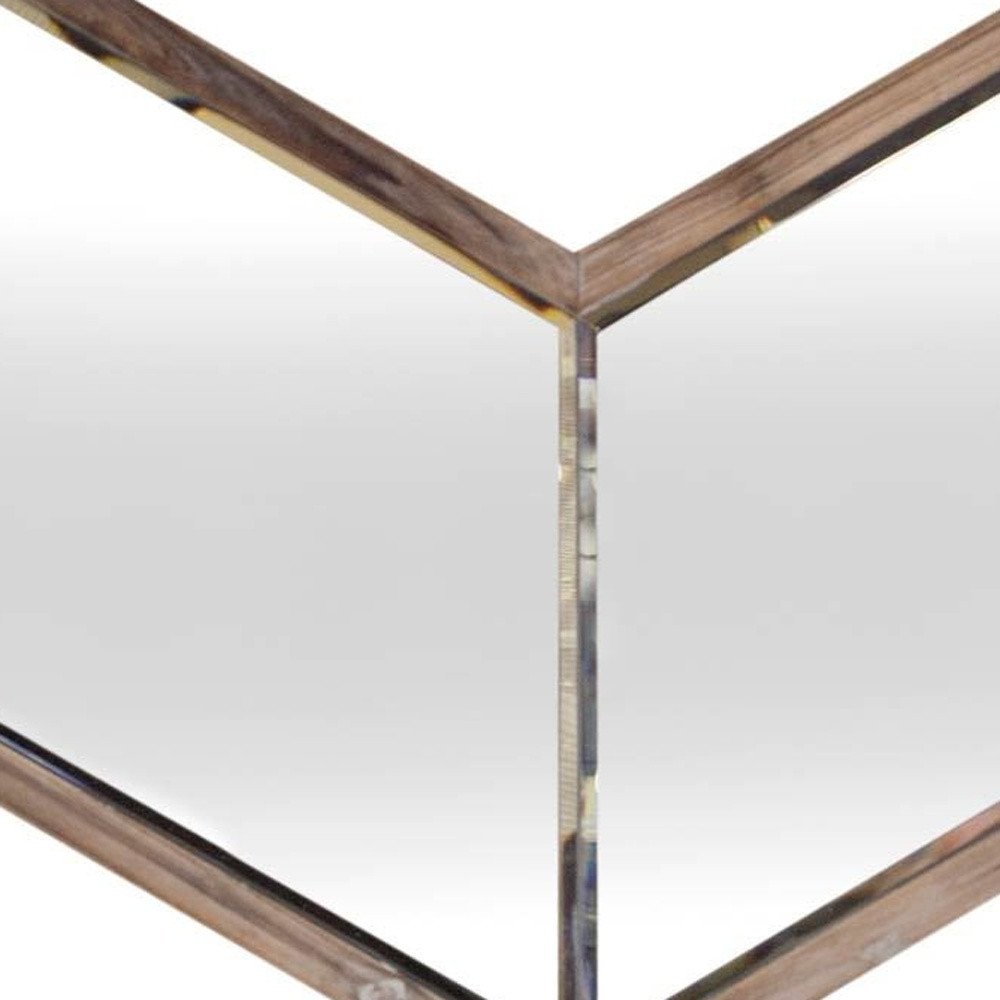 23" Brown Novelty Framed Accent Mirror HomeRoots