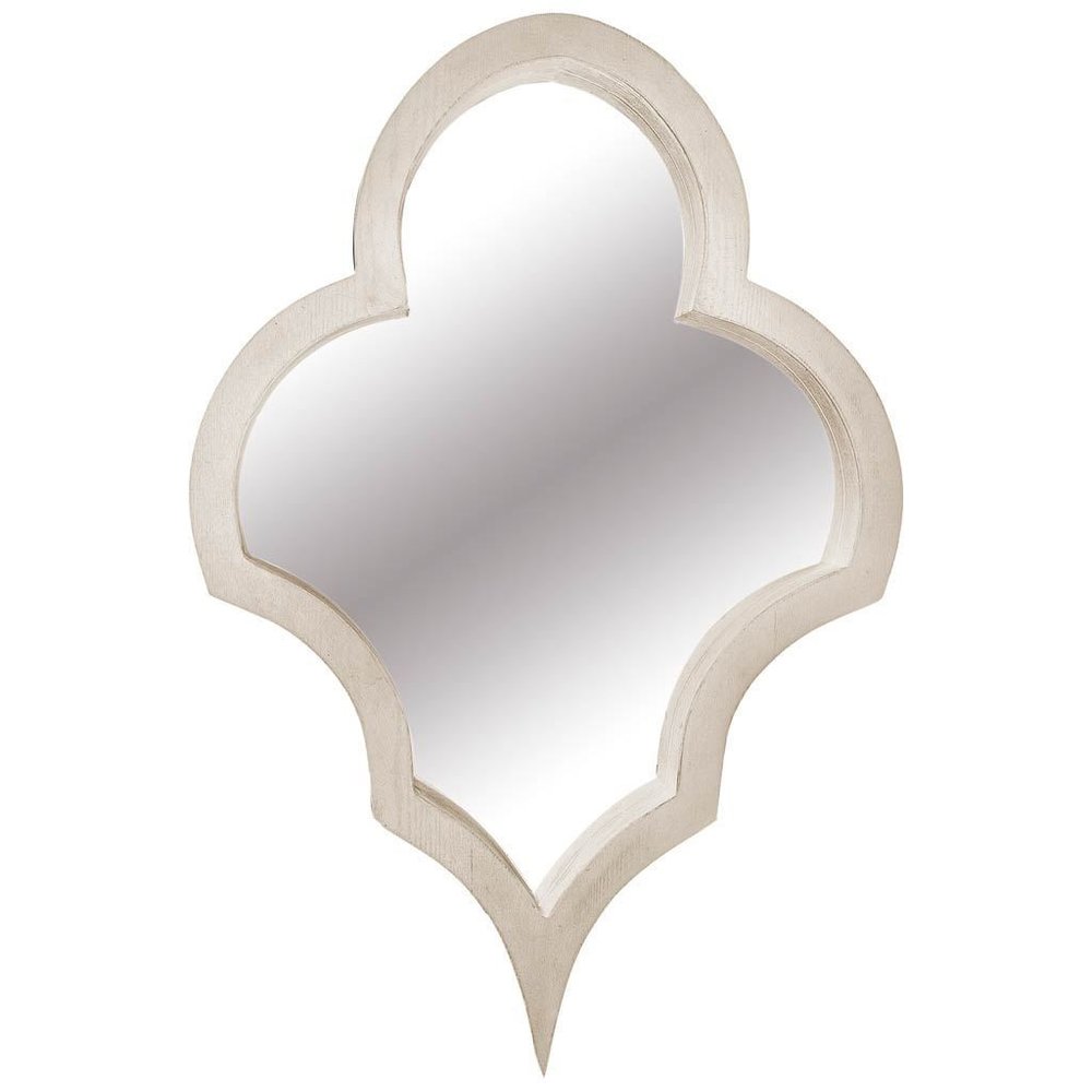 34" Natural Novelty Wood Framed Accent Mirror HomeRoots