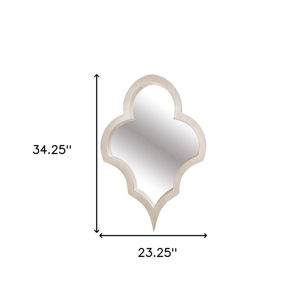 34" Natural Novelty Wood Framed Accent Mirror HomeRoots