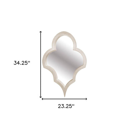 34" Natural Novelty Wood Framed Accent Mirror HomeRoots