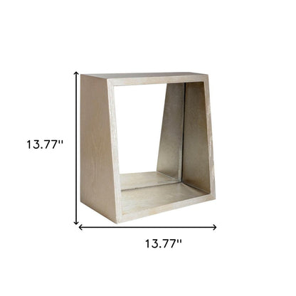 14" Champagne Wood Box Framed Accent Mirror HomeRoots