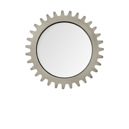 26" Gray Abstract Wood Framed Accent Mirror HomeRoots