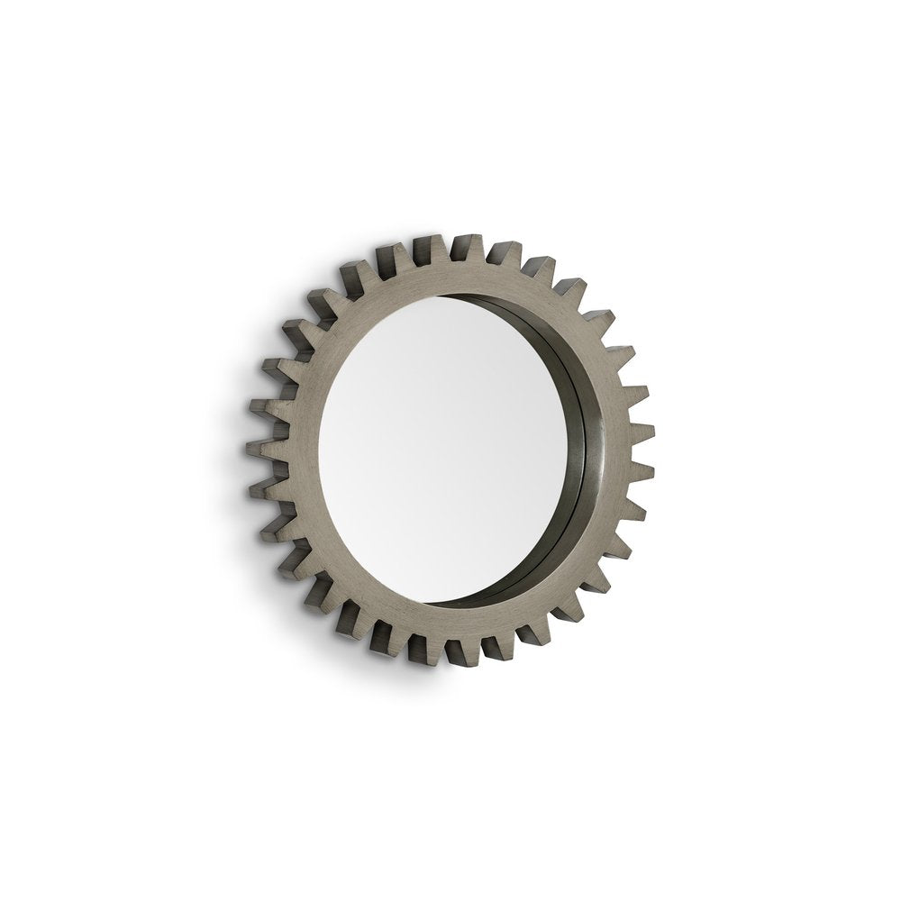 26" Gray Abstract Wood Framed Accent Mirror HomeRoots