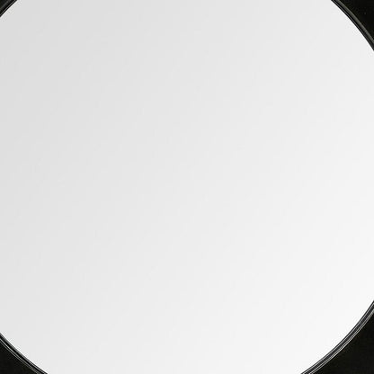 26" Black Cog Round Metal Frame Wall Mirror HomeRoots