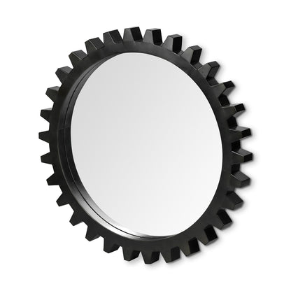 37" Round Black Metal Frame Wall Mirror HomeRoots
