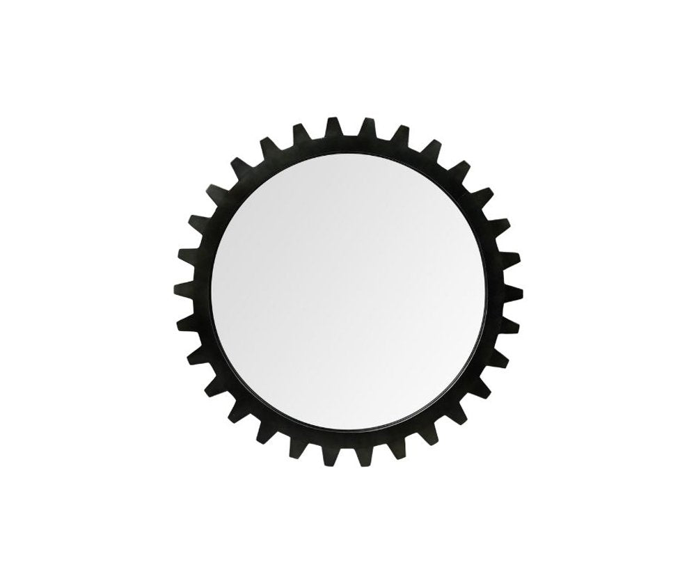 37" Round Black Metal Frame Wall Mirror HomeRoots