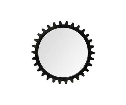 37" Round Black Metal Frame Wall Mirror HomeRoots