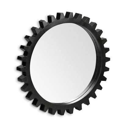 37" Round Black Metal Frame Wall Mirror HomeRoots