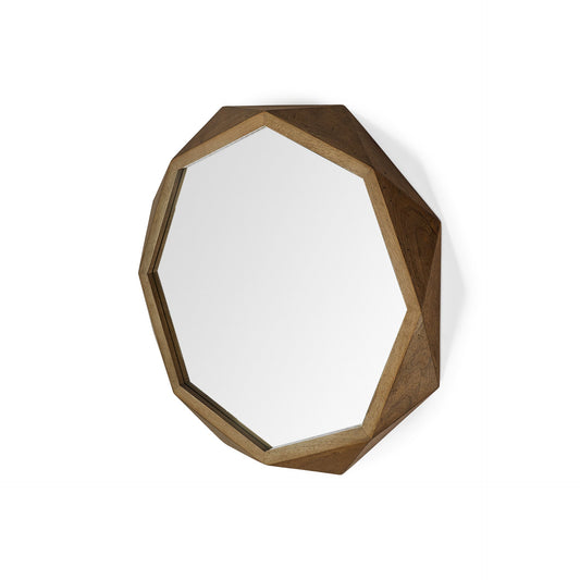 32" Brown Solid Wood Octagon Framed HomeRoots