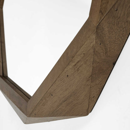 32" Brown Solid Wood Octagon Framed HomeRoots