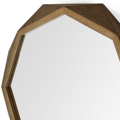 32" Brown Solid Wood Octagon Framed HomeRoots