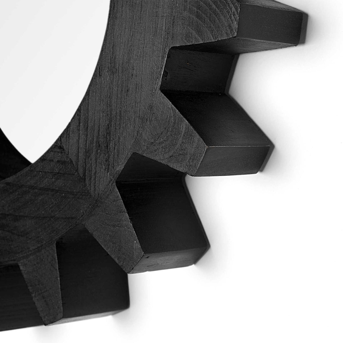 17" Black Abstract Wood Framed Accent Mirror — view 3