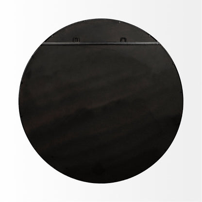47" Round Black Metal Frame Wall Mirror HomeRoots