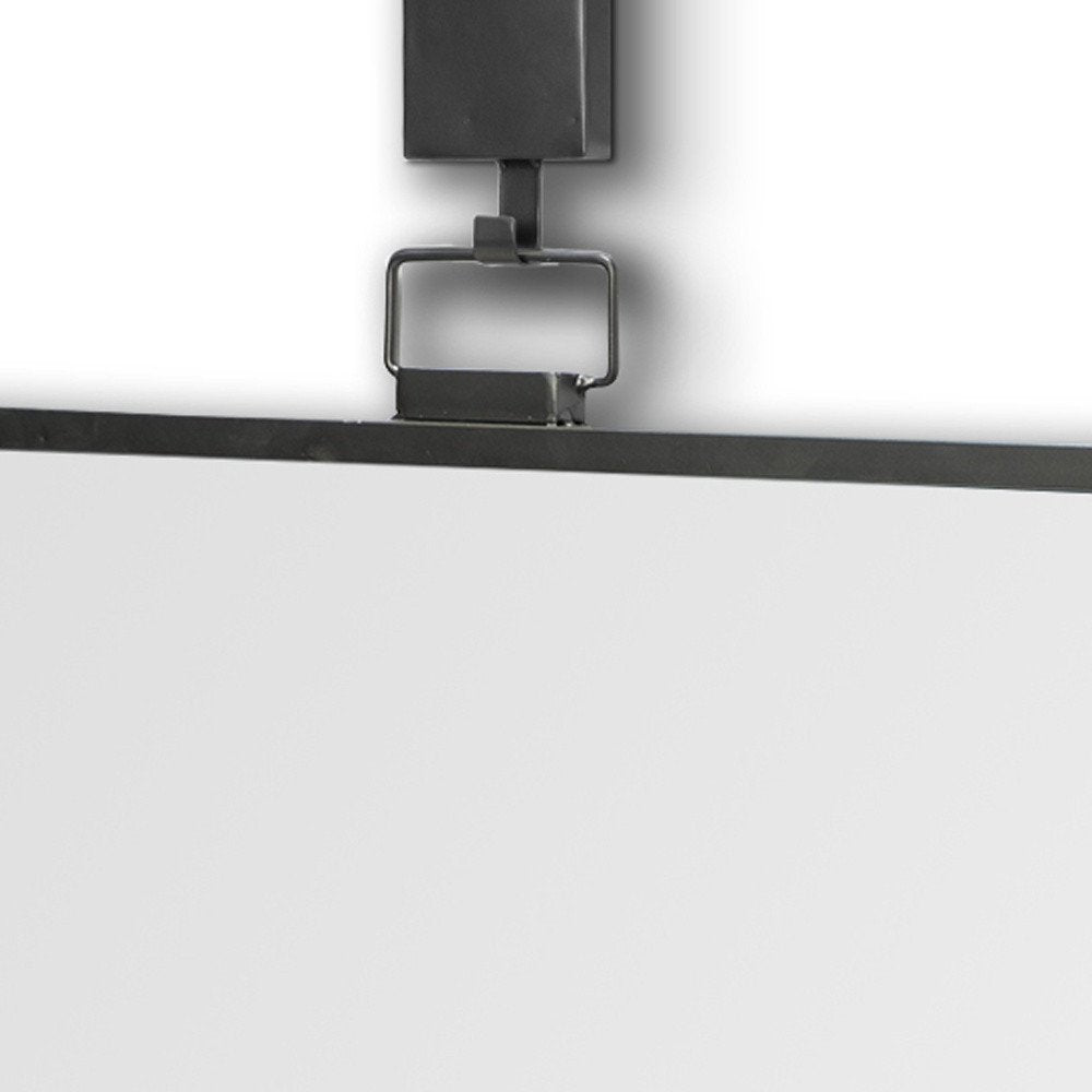 44" Gunmetal Metal Framed Accent Mirror HomeRoots