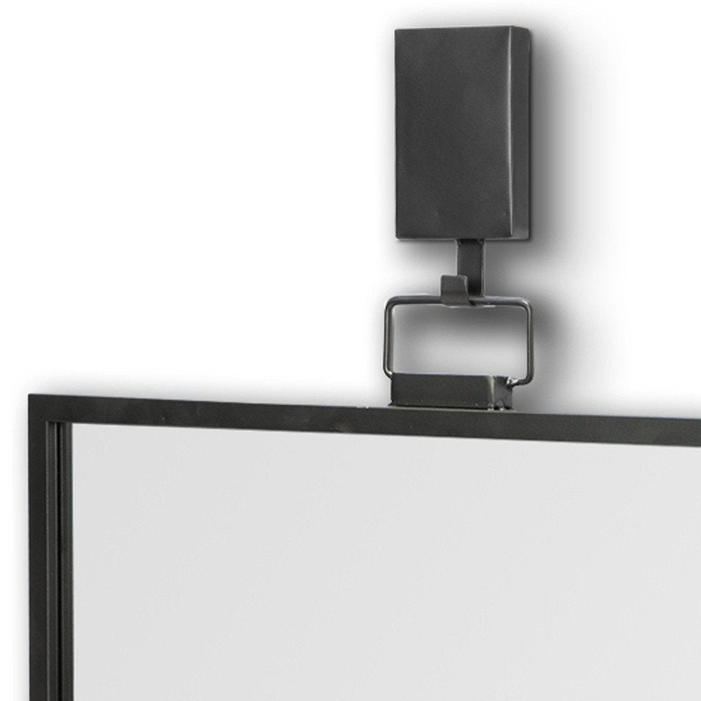 44" Gunmetal Metal Framed Accent Mirror HomeRoots
