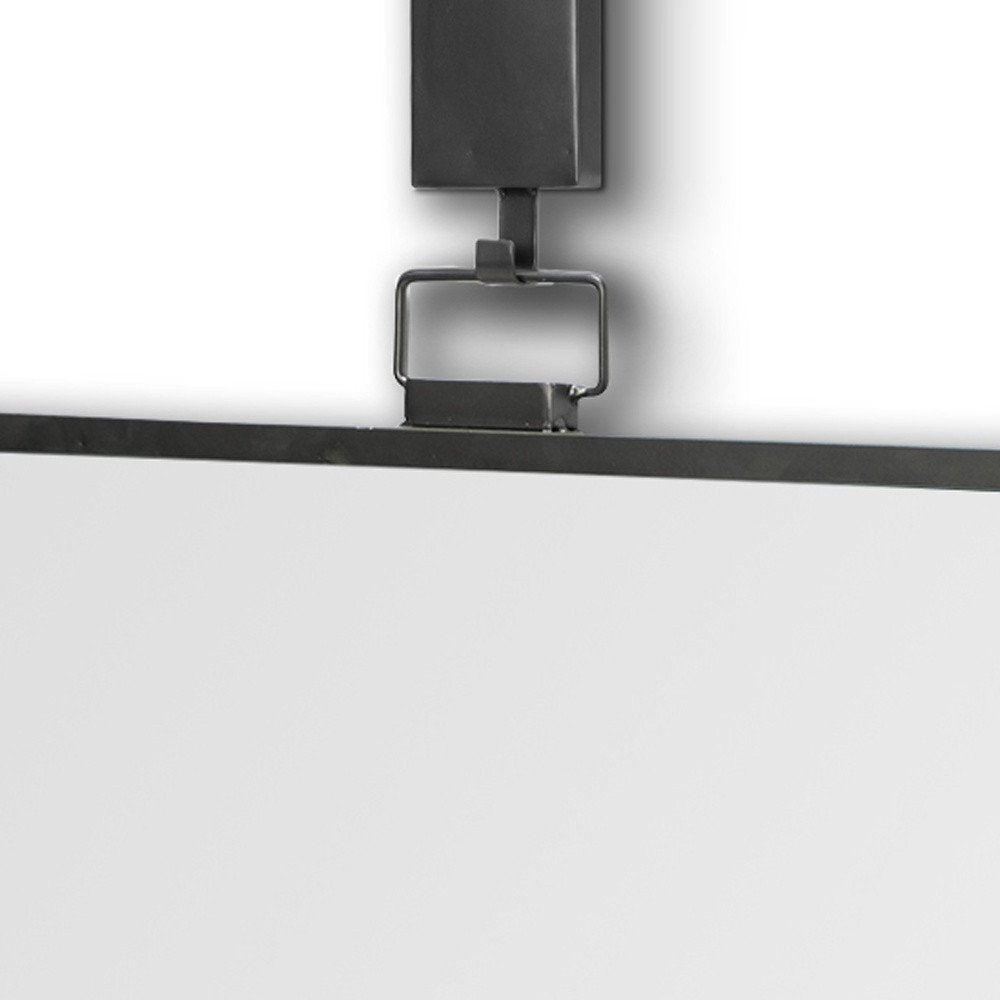 44" Gunmetal Metal Framed Accent Mirror HomeRoots
