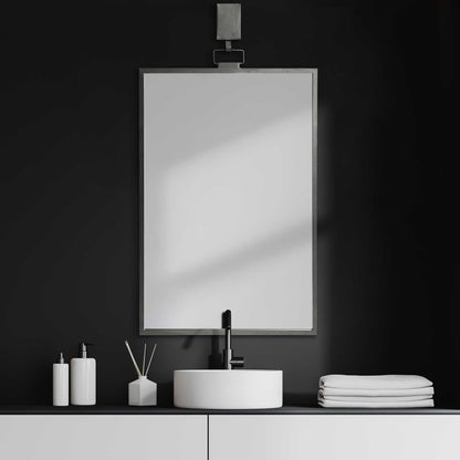 44" Gunmetal Metal Framed Accent Mirror HomeRoots