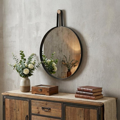 26" Black Wood Mirror HomeRoots