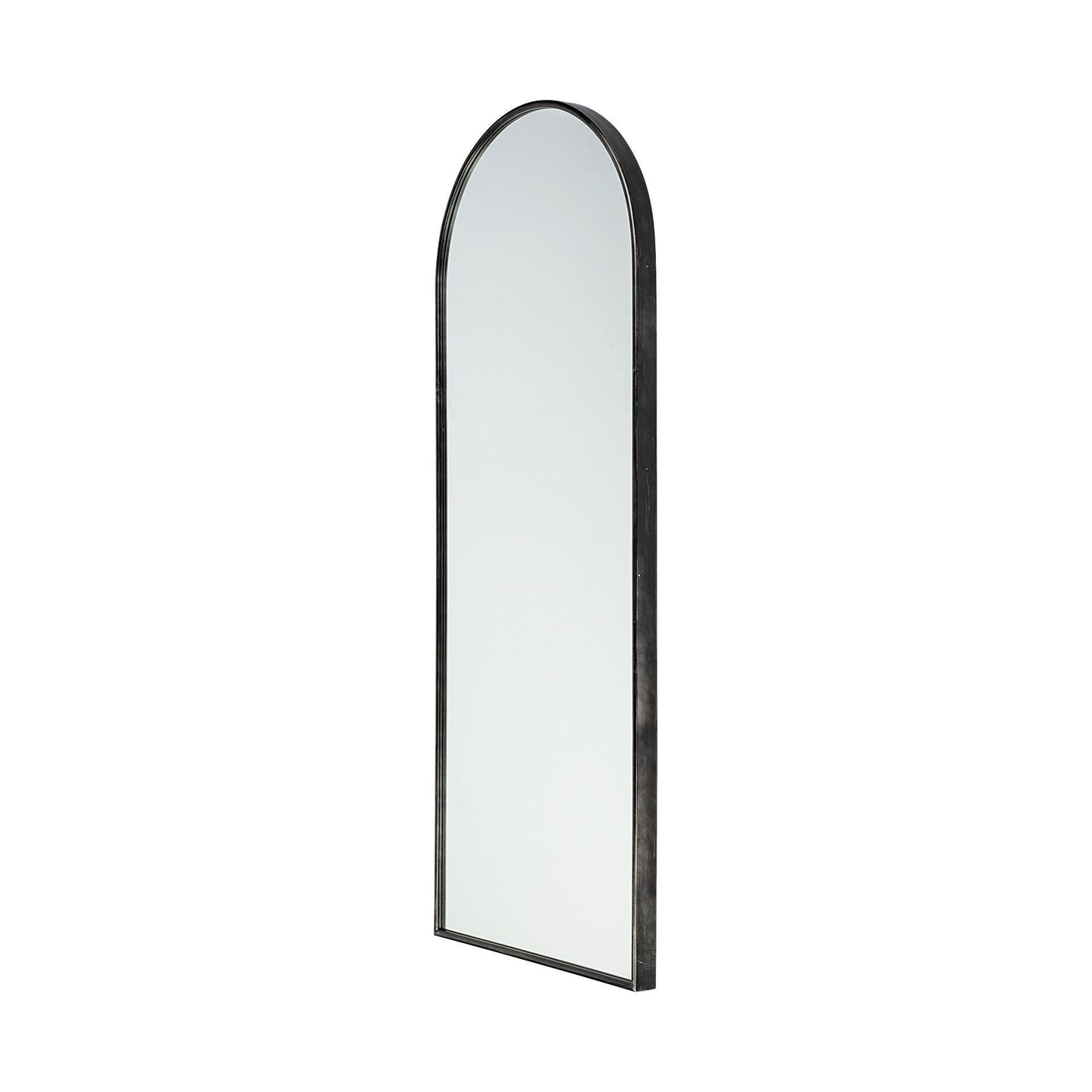 70" Black Metal Arch Framed Full Length Hanging Mirror HomeRoots