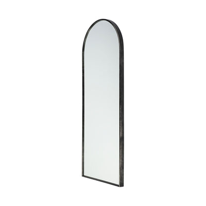 70" Black Metal Arch Framed Full Length Hanging Mirror HomeRoots
