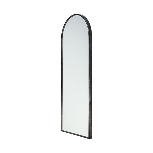 70" Black Metal Arch Framed Full Length Hanging Mirror HomeRoots