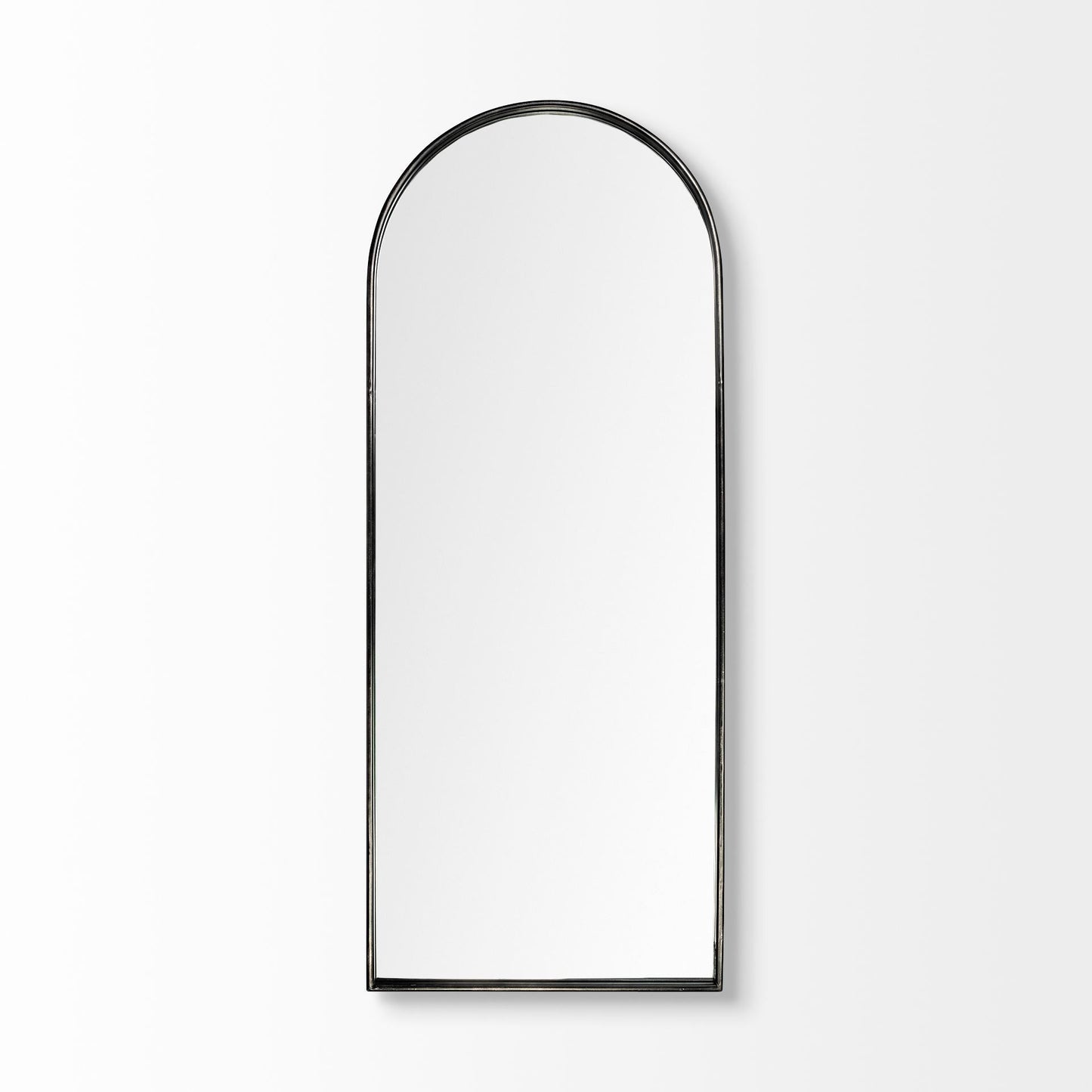 70" Black Metal Arch Framed Full Length Hanging Mirror HomeRoots