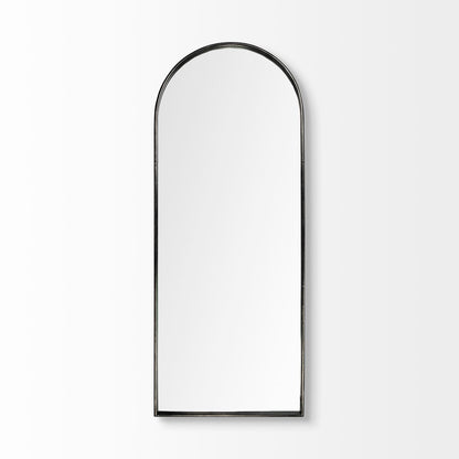 70" Black Metal Arch Framed Full Length Hanging Mirror HomeRoots