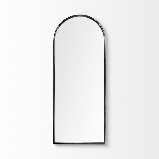 70" Black Metal Arch Framed Full Length Hanging Mirror HomeRoots
