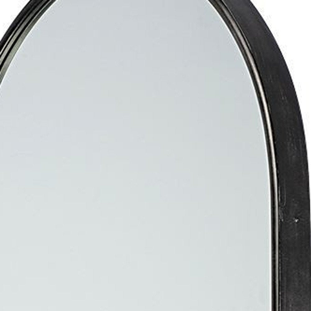 70" Black Metal Arch Framed Full Length Hanging Mirror HomeRoots