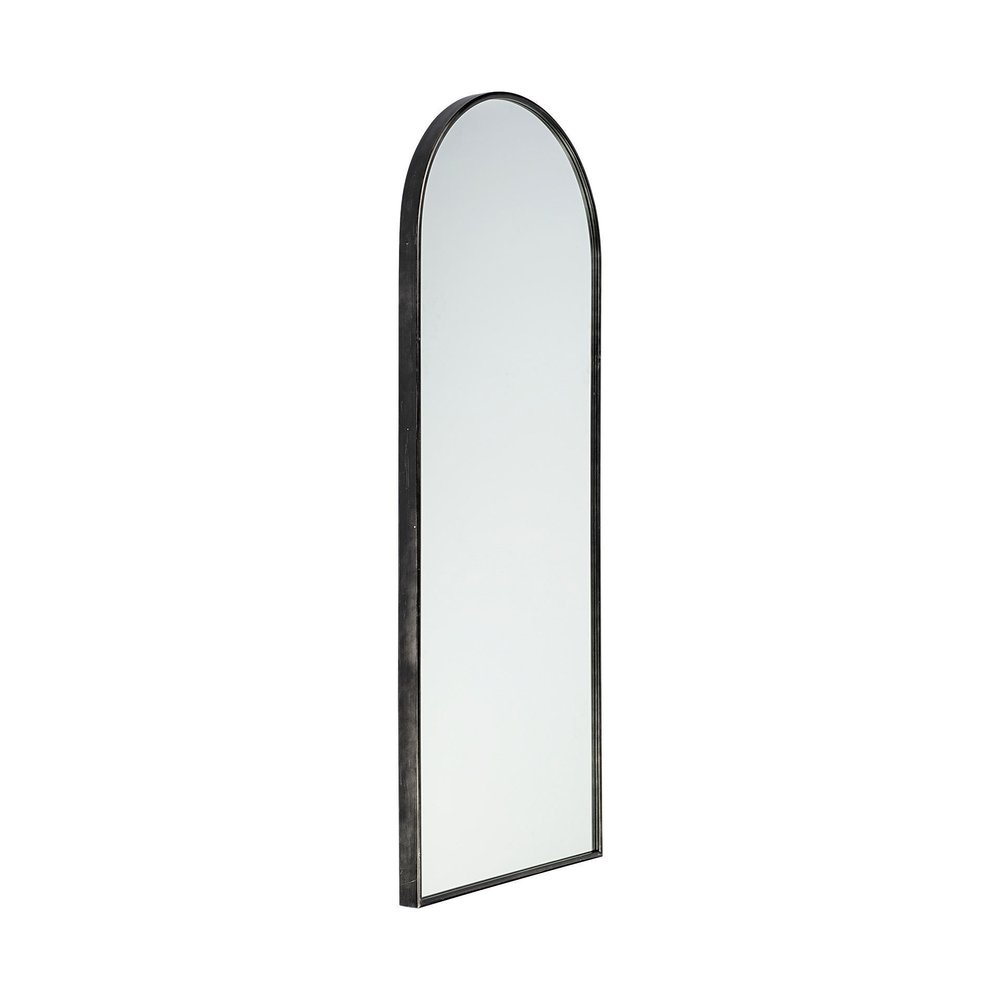 70" Black Metal Arch Framed Full Length Hanging Mirror HomeRoots