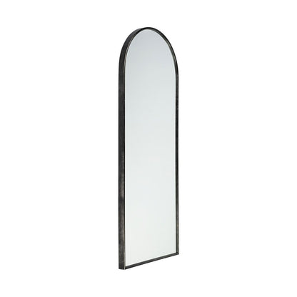 70" Black Metal Arch Framed Full Length Hanging Mirror HomeRoots