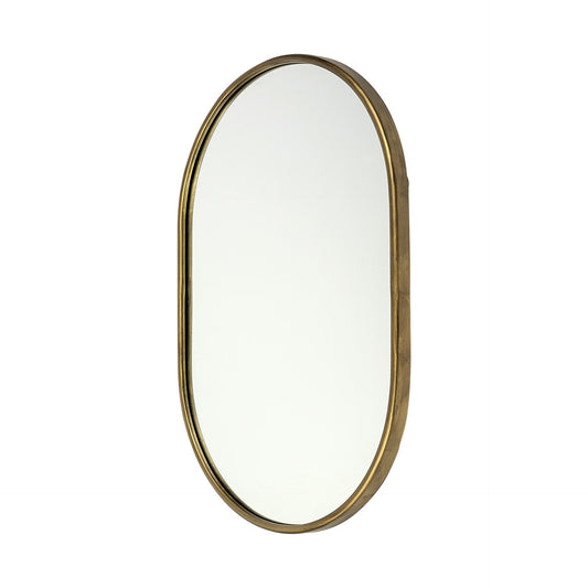 Gold Oval Accent Metal Mirror HomeRoots
