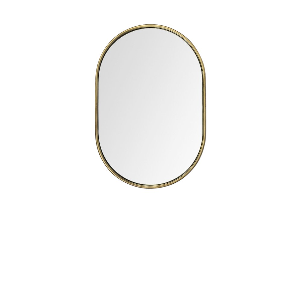 Gold Oval Accent Metal Mirror HomeRoots