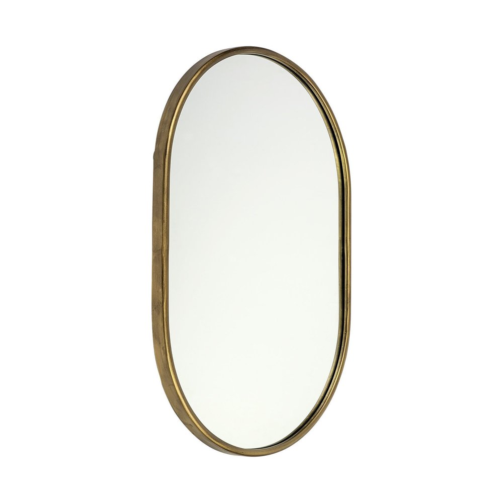 Gold Oval Accent Metal Mirror HomeRoots
