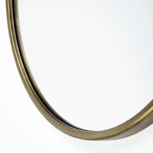 Gold Oval Accent Metal Mirror HomeRoots