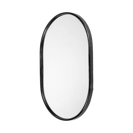 36" Black Oval Metal Framed Accent Mirror HomeRoots