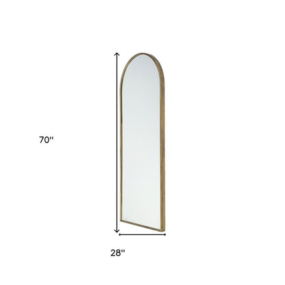 70" Gold Arch Metal Framed Accent Mirror HomeRoots